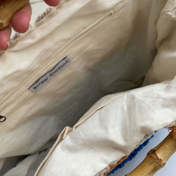 Crocheted Oversized Clutch Great Large Bamboo - Picture 5 of 6